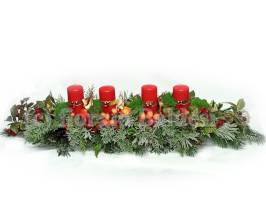 cetrotavola natalizio con ceri rossi vedi pag. fiori recisi