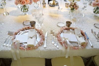 decorazione floreale piatti tavolo sposi